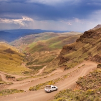 On the road: Drakensberg Mountains